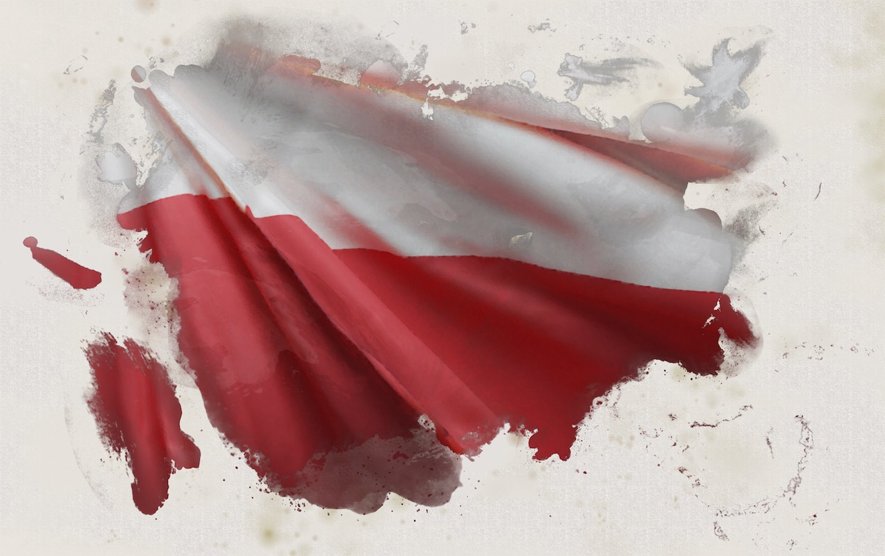 polish-flag--poland-national-colors-background----3d-rendering--