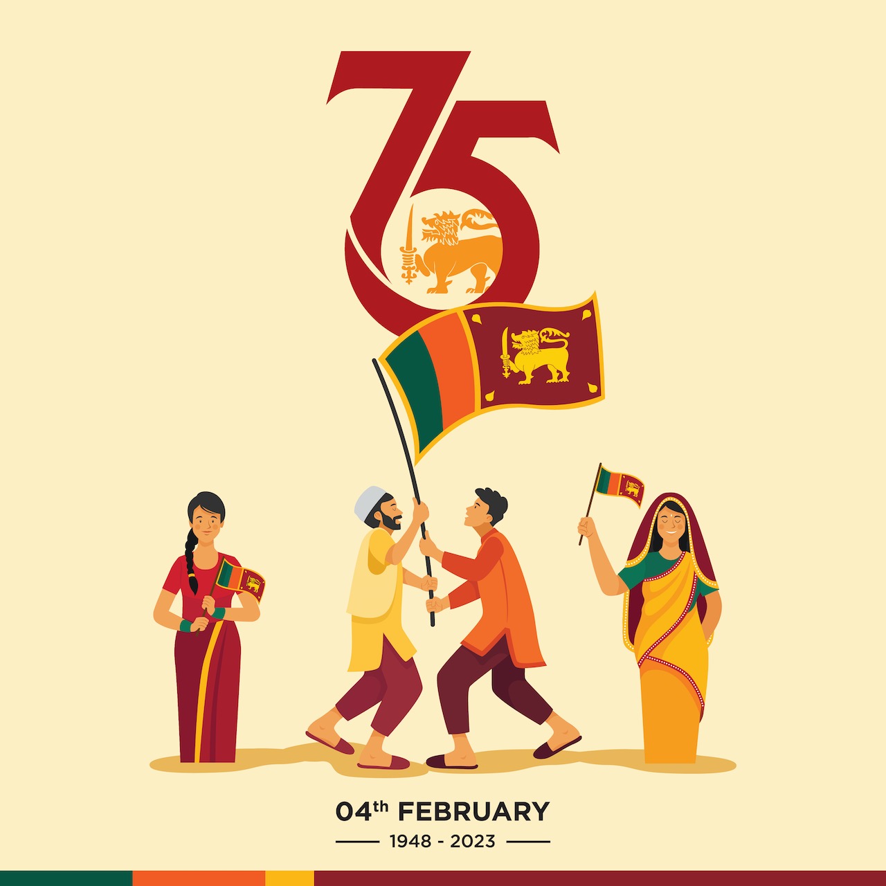 happy-75th-independence-day-of-sri-lanka.-celebrating-independence-day-in-sri-lanka-vector-art.-75-years-happy-independence-day.-sinhala--tamil--muslim--burger-people-vector-art.-sri-lanka-flag-vector